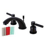 Kaiser KB8965DKL Two-Handle 3-Hole Deck Mount Widespread Bathroom Faucet with Plastic Pop-Up, Oil Rubbed Bronze