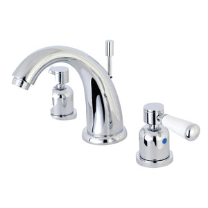 Paris KB8981DPL Two-Handle 3-Hole Deck Mount Widespread Bathroom Faucet with Plastic Pop-Up, Polished Chrome