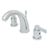 NuvoFusion KB8981NDL Two-Handle 3-Hole Deck Mount Widespread Bathroom Faucet with Plastic Pop-Up, Polished Chrome