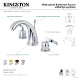 Centurion KB8982EFL Two-Handle 3-Hole Deck Mount Widespread Bathroom Faucet with Plastic Pop-Up, Polished Brass