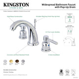 Concord KB8985DL Two-Handle 3-Hole Deck Mount Widespread Bathroom Faucet with Plastic Pop-Up, Oil Rubbed Bronze