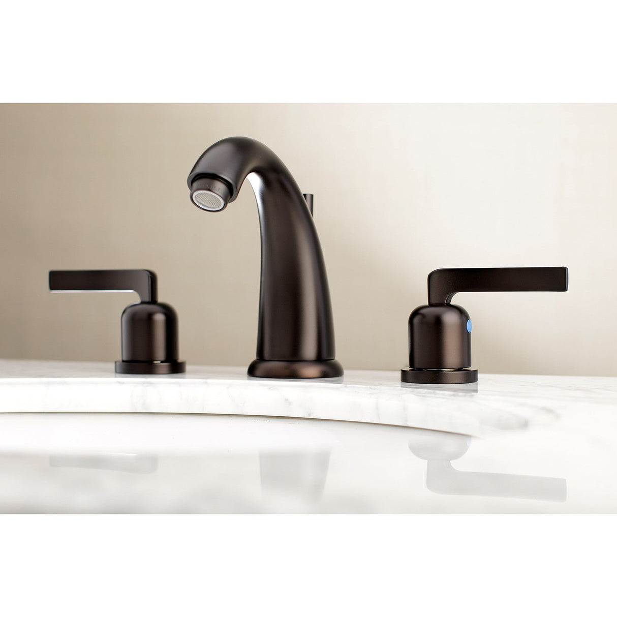 Centurion KB8985EFL Two-Handle 3-Hole Deck Mount Widespread Bathroom Faucet with Plastic Pop-Up, Oil Rubbed Bronze