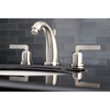 Centurion KB8988EFL Two-Handle 3-Hole Deck Mount Widespread Bathroom Faucet with Plastic Pop-Up, Brushed Nickel