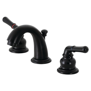 Magellan KB910 Two-Handle 3-Hole Deck Mount Widespread Bathroom Faucet with Plastic Pop-Up, Matte Black