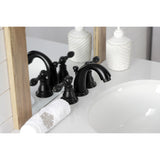 American Classic KB910ACL Two-Handle 3-Hole Deck Mount Widespread Bathroom Faucet with Plastic Pop-Up, Matte Black