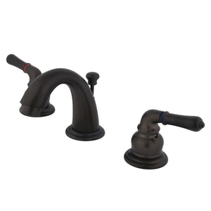 Magellan KB915 Two-Handle 3-Hole Deck Mount Widespread Bathroom Faucet with Plastic Pop-Up, Oil Rubbed Bronze