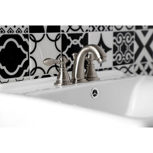 American Classic KB918ACL Two-Handle 3-Hole Deck Mount Widespread Bathroom Faucet with Plastic Pop-Up, Brushed Nickel