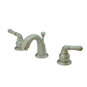 Magellan KB918 Two-Handle 3-Hole Deck Mount Widespread Bathroom Faucet with Plastic Pop-Up, Brushed Nickel