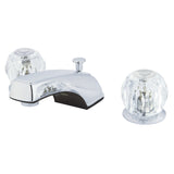 Americana KB921B Two-Handle 3-Hole Deck Mount Widespread Bathroom Faucet with Retail Pop-Up, Polished Chrome