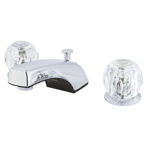 Americana KB921B Two-Handle 3-Hole Deck Mount Widespread Bathroom Faucet with Retail Pop-Up, Polished Chrome