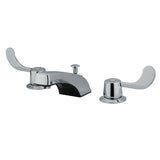 Vista KB931 Two-Handle 3-Hole Deck Mount Widespread Bathroom Faucet with Plastic Pop-Up, Polished Chrome