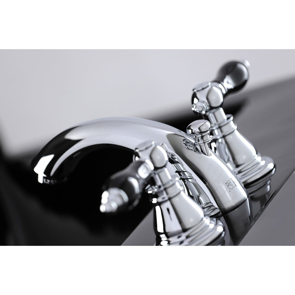 Duchess KB951AKL Two-Handle 3-Hole Deck Mount Mini-Widespread Bathroom Faucet with Plastic Pop-Up, Polished Chrome