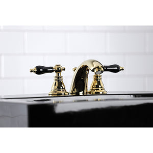 Duchess KB952AKL Two-Handle 3-Hole Deck Mount Mini-Widespread Bathroom Faucet with Plastic Pop-Up, Polished Brass