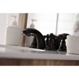 American Classic KB955ACL Two-Handle 3-Hole Deck Mount Mini-Widespread Bathroom Faucet with Plastic Pop-Up, Oil Rubbed Bronze