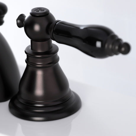 Duchess KB955AKL Two-Handle 3-Hole Deck Mount Mini-Widespread Bathroom Faucet with Plastic Pop-Up, Oil Rubbed Bronze