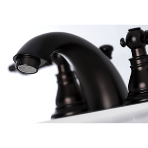 Duchess KB955AKL Two-Handle 3-Hole Deck Mount Mini-Widespread Bathroom Faucet with Plastic Pop-Up, Oil Rubbed Bronze