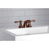 American Classic KB956ACL Two-Handle 3-Hole Deck Mount Mini-Widespread Bathroom Faucet with Plastic Pop-Up, Antique Copper