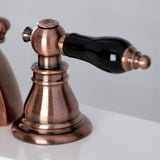 Duchess KB956AKL Two-Handle 3-Hole Deck Mount Mini-Widespread Bathroom Faucet with Plastic Pop-Up, Antique Copper