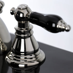 Duchess KB956AKLPN Two-Handle 3-Hole Deck Mount Mini-Widespread Bathroom Faucet with Plastic Pop-Up, Polished Nickel