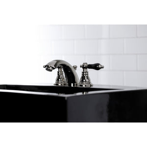 Duchess KB956AKLPN Two-Handle 3-Hole Deck Mount Mini-Widespread Bathroom Faucet with Plastic Pop-Up, Polished Nickel
