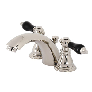 Duchess KB956AKLPN Two-Handle 3-Hole Deck Mount Mini-Widespread Bathroom Faucet with Plastic Pop-Up, Polished Nickel