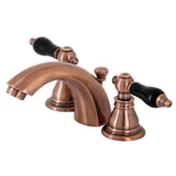 Duchess KB956AKL Two-Handle 3-Hole Deck Mount Mini-Widespread Bathroom Faucet with Plastic Pop-Up, Antique Copper