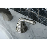 Magellan KB958 Two-Handle 3-Hole Deck Mount Mini-Widespread Bathroom Faucet with Plastic Pop-Up, Brushed Nickel