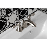American Classic KB958ACL Two-Handle 3-Hole Deck Mount Mini-Widespread Bathroom Faucet with Plastic Pop-Up, Brushed Nickel