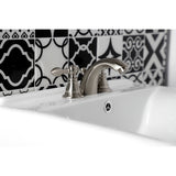 American Classic KB958ACL Two-Handle 3-Hole Deck Mount Mini-Widespread Bathroom Faucet with Plastic Pop-Up, Brushed Nickel