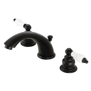 Magellan KB960PL Two-Handle 3-Hole Deck Mount Widespread Bathroom Faucet with Plastic Pop-Up, Matte Black