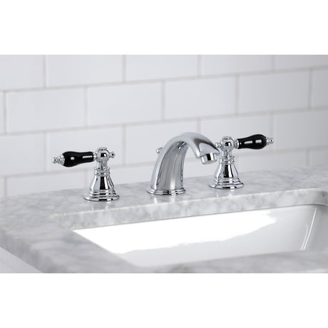 Duchess KB961AKL Two-Handle 3-Hole Deck Mount Widespread Bathroom Faucet with Plastic Pop-Up, Polished Chrome