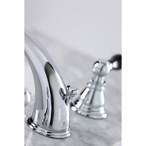 Duchess KB961AKL Two-Handle 3-Hole Deck Mount Widespread Bathroom Faucet with Plastic Pop-Up, Polished Chrome