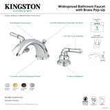 Magellan KB961B Two-Handle 3-Hole Deck Mount Widespread Bathroom Faucet with Brass Pop-Up, Polished Chrome