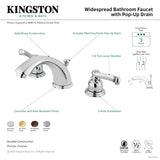 Magellan KB961FL Two-Handle 3-Hole Deck Mount Widespread Bathroom Faucet with Plastic Pop-Up, Polished Chrome