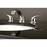 Legacy KB961LL Two-Handle 3-Hole Deck Mount Widespread Bathroom Faucet with Plastic Pop-Up, Polished Chrome