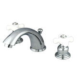 Magellan KB961PX Two-Handle 3-Hole Deck Mount Widespread Bathroom Faucet with Plastic Pop-Up, Polished Chrome