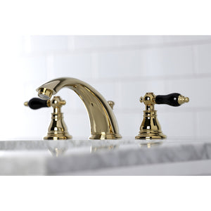 Duchess KB962AKL Two-Handle 3-Hole Deck Mount Widespread Bathroom Faucet with Plastic Pop-Up, Polished Brass