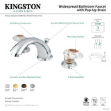 Magellan KB962ALL Two-Handle 3-Hole Deck Mount Widespread Bathroom Faucet with Plastic Pop-Up, Polished Brass