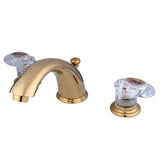 Magellan KB962ALL Two-Handle 3-Hole Deck Mount Widespread Bathroom Faucet with Plastic Pop-Up, Polished Brass