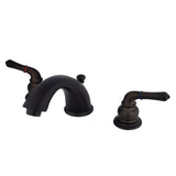 Magellan KB965 Two-Handle 3-Hole Deck Mount Widespread Bathroom Faucet with Plastic Pop-Up, Oil Rubbed Bronze