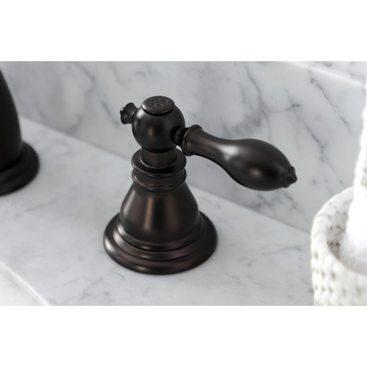 American Classic KB965ACL Two-Handle 3-Hole Deck Mount Widespread Bathroom Faucet with Plastic Pop-Up, Oil Rubbed Bronze