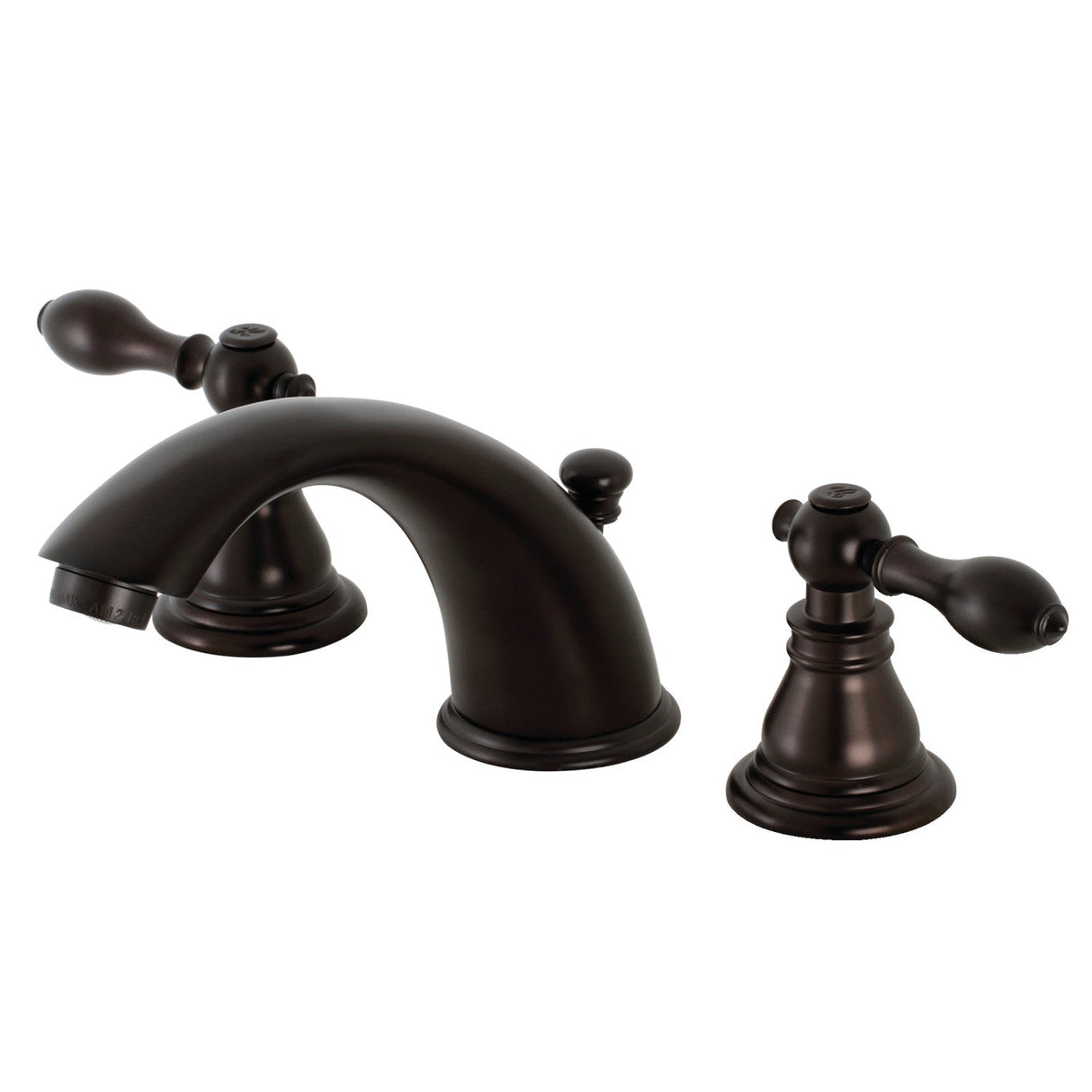 American Classic KB965ACL Two-Handle 3-Hole Deck Mount Widespread Bathroom Faucet with Plastic Pop-Up, Oil Rubbed Bronze