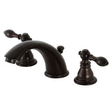 American Classic KB965ACL Two-Handle 3-Hole Deck Mount Widespread Bathroom Faucet with Plastic Pop-Up, Oil Rubbed Bronze