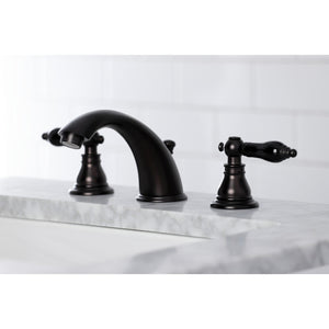 Duchess KB965AKL Two-Handle 3-Hole Deck Mount Widespread Bathroom Faucet with Plastic Pop-Up, Oil Rubbed Bronze