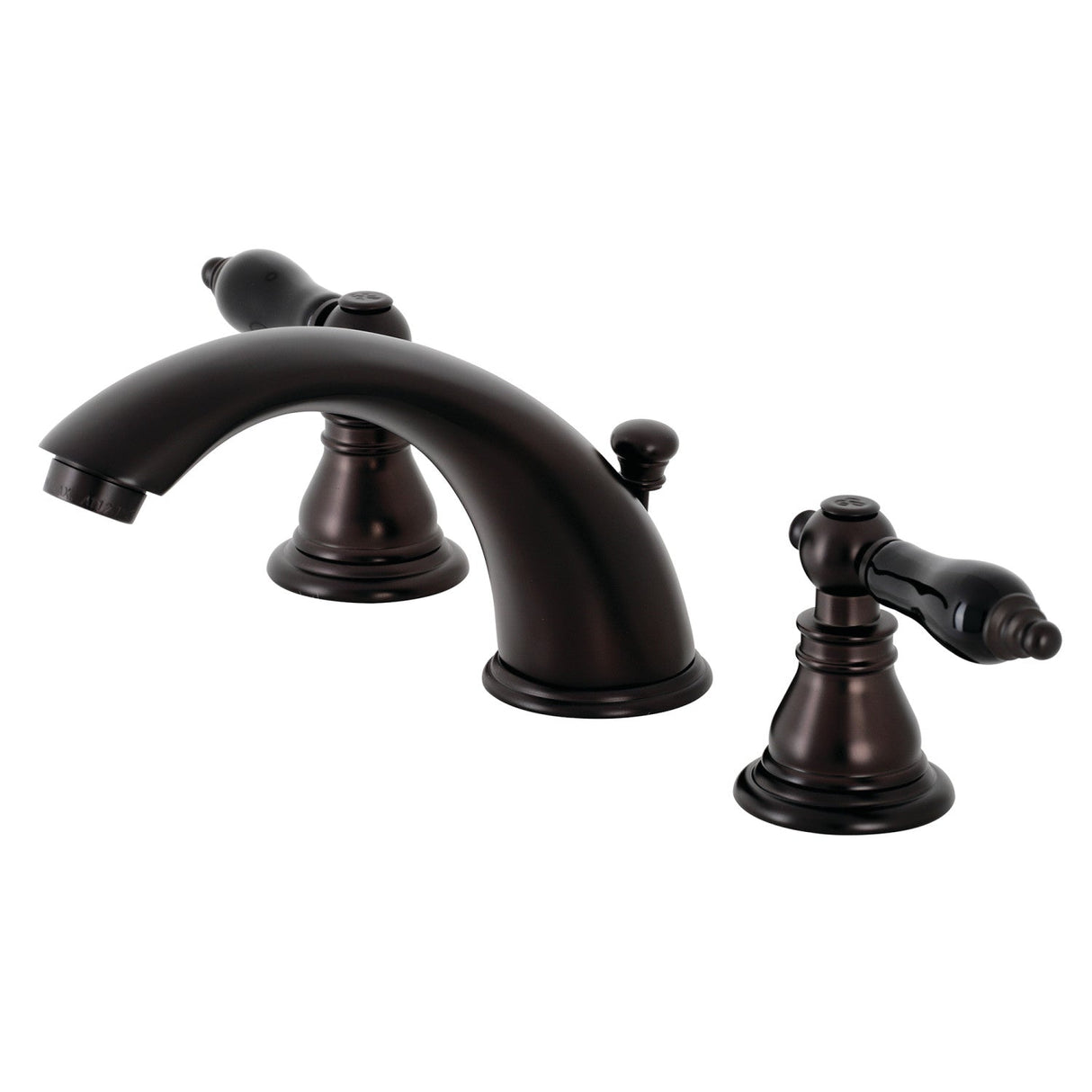 Duchess KB965AKL Two-Handle 3-Hole Deck Mount Widespread Bathroom Faucet with Plastic Pop-Up, Oil Rubbed Bronze