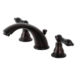 Duchess KB965AKL Two-Handle 3-Hole Deck Mount Widespread Bathroom Faucet with Plastic Pop-Up, Oil Rubbed Bronze