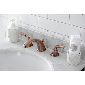 Magellan KB966 Two-Handle 3-Hole Deck Mount Widespread Bathroom Faucet with Plastic Pop-Up, Antique Copper