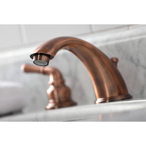 Magellan KB966 Two-Handle 3-Hole Deck Mount Widespread Bathroom Faucet with Plastic Pop-Up, Antique Copper