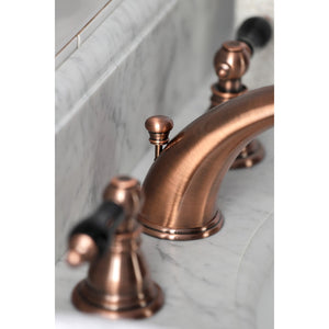 Duchess KB966AKL Two-Handle 3-Hole Deck Mount Widespread Bathroom Faucet with Plastic Pop-Up, Antique Copper