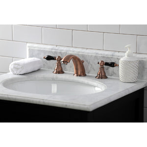 Duchess KB966AKL Two-Handle 3-Hole Deck Mount Widespread Bathroom Faucet with Plastic Pop-Up, Antique Copper